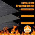 Grill Floor Mat 90x48 Inch Black Fiberglass Silicone
