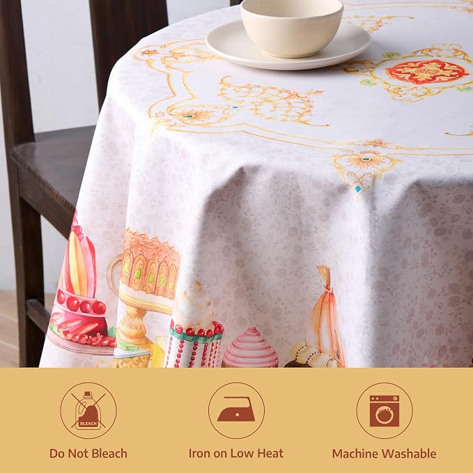 Maison d'Hermine Premium Table Cloth Round Table 100% Cotton 70 Inches - Image 8