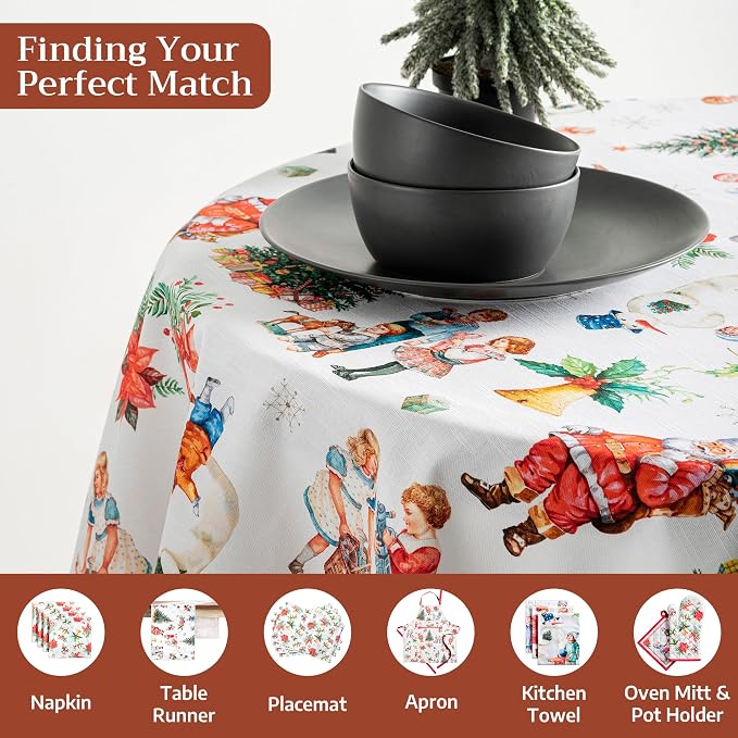 Maison d' Hermine Table Cloth Round Table 100% Cotton 63 Inches Fall Tablecloth - Image 4