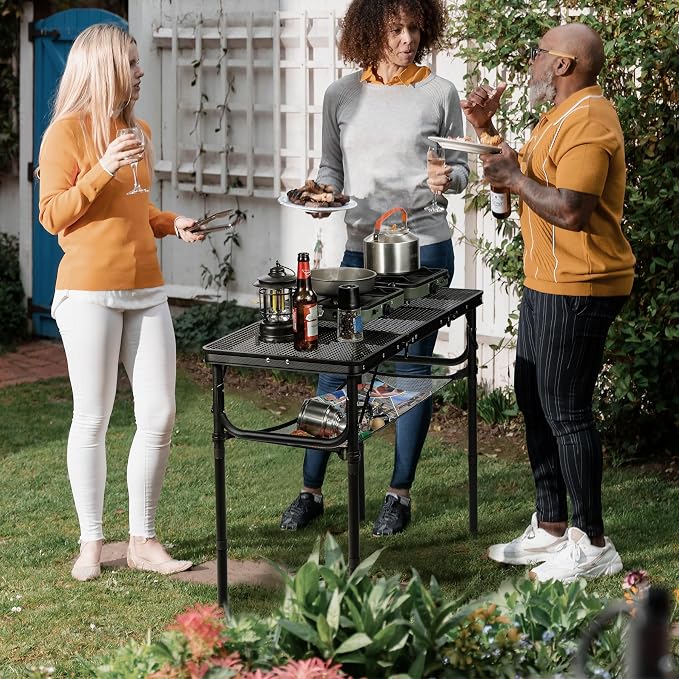 REDCAMP Small Triple fold Folding Grill Table - Image 2