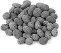 Skyflame Black Natural Tumbled Stones Round Lava Rock Pebbles by Skyflame