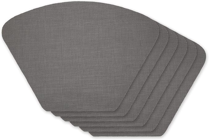 DII PVC Tabletop Collection Woven Indoor/Outdoor, Wedge Placemat Set, 6 Piece by DII