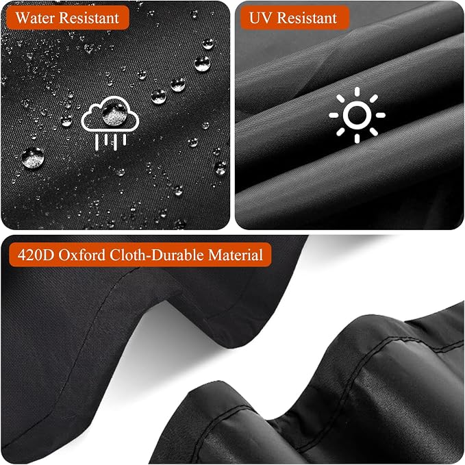 Grill Cover for Park Style Grill, Rectangular Table Top BBQ Grill Cover - Image 3