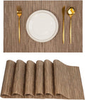 Placemats Set of 6，Non-Slip PVC Weave Table Mats Easy to Clean，Heat Resistant by flohar