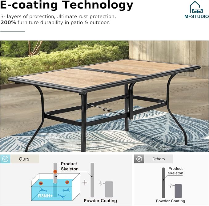 MFSTUDIO Outdoor Patio Dining Table - Image 4