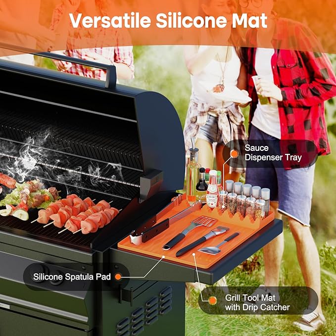 2-Pack Silicone Griddle Mat for Blackstone – Heat-Resistant Utensil Holder - Image 6