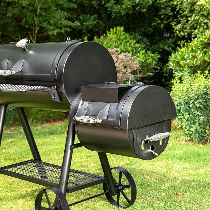 GREEN PARTY Offset Smoker Charcoal Grills - Image 6