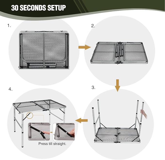 REDCAMP 36x24 Folding Grill Table - Image 8