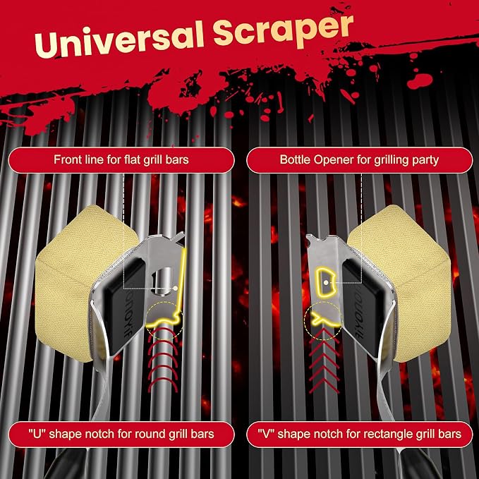 Grill Brush Bristle Free + 5 Replaceable Pads, Grill Cleaner Brush - Image 5