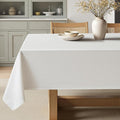 MIULEE White Linen Polyester Tablecloth 60x104 Inch Spring Rectangle Table by MIULEE