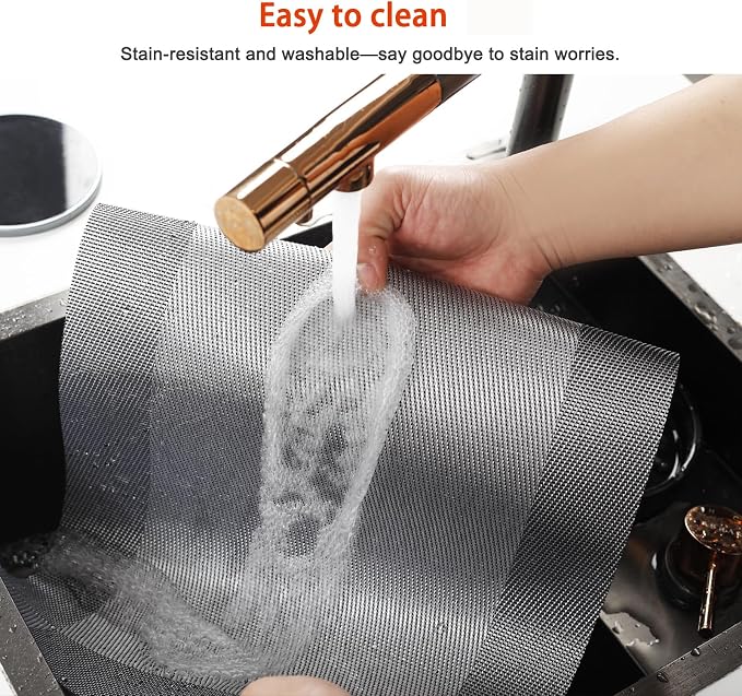 Placemats Set of 12, Heat and Stain Resistant Indoor/Outdoor Place mats - Image 4