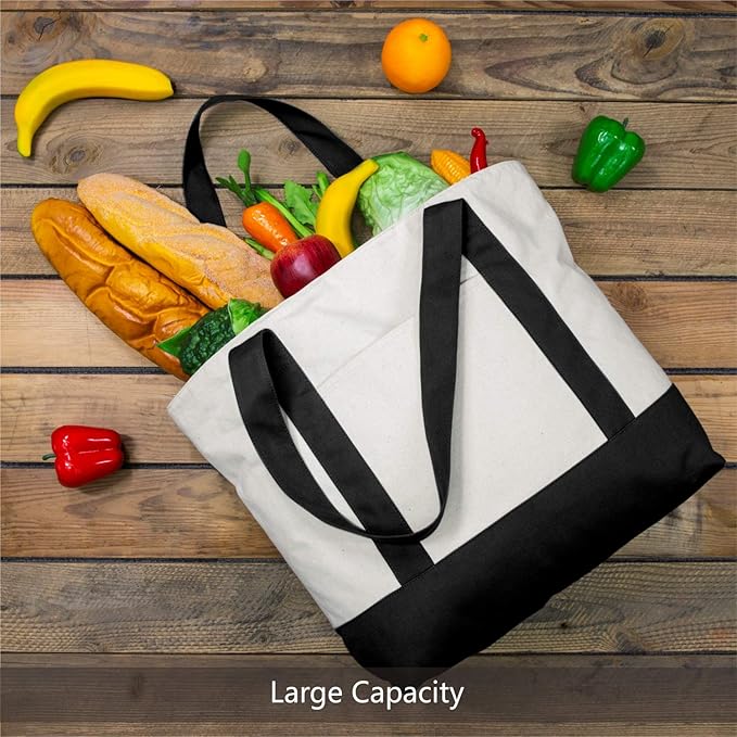 TOPDesign 3-Pack Canvas Tote Bags - Image 4