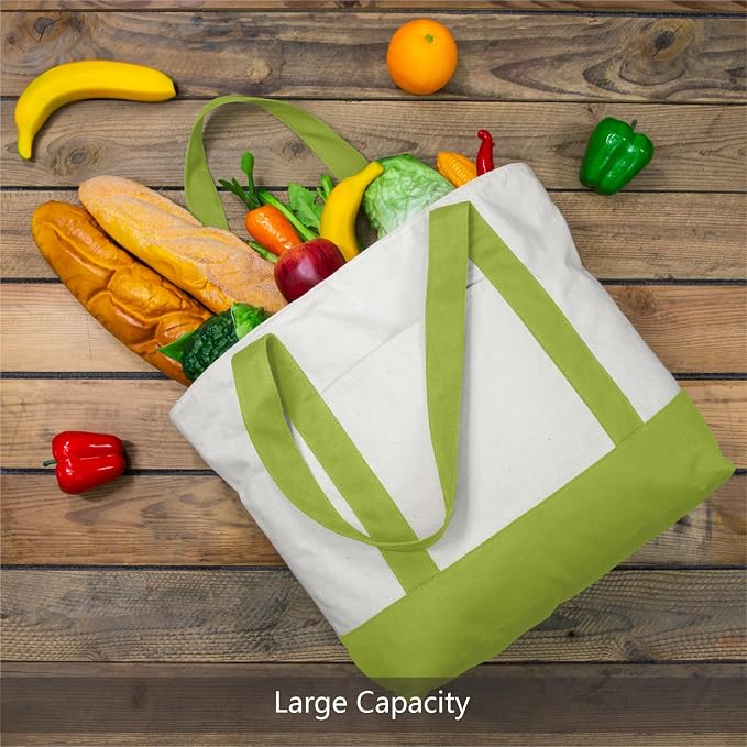 TOPDesign 3-Pack Canvas Tote Bags - Image 4