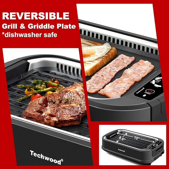 Techwood Indoor Grill Smokeless Grill, Electric Korean BBQ Grill - Image 3