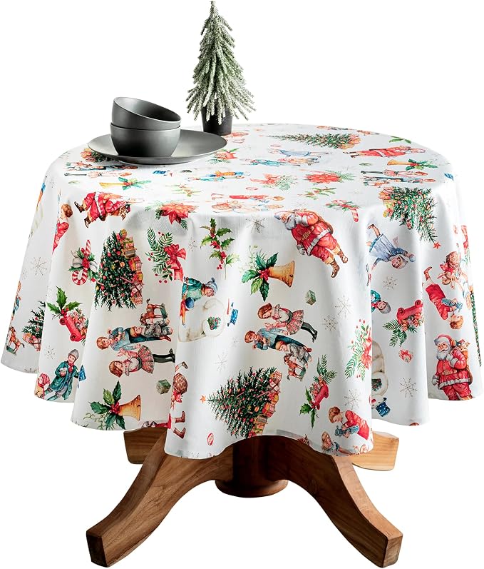 Maison d' Hermine Table Cloth Round Table 100% Cotton 63 Inches Fall Tablecloth by MaisondHermine