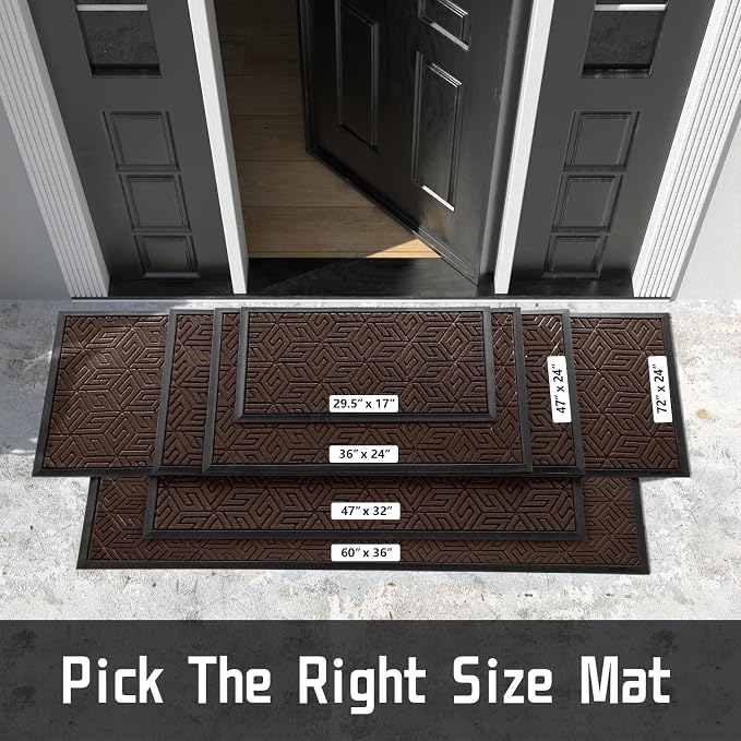 Yimobra Doormat Outdoor Entrance 29.5x17, All-Weather Waterproof Outdoor Mats - Image 2