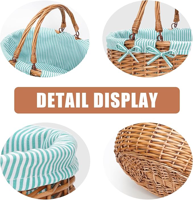 G GOOD GAIN Oval Picnic Basket - Image 3