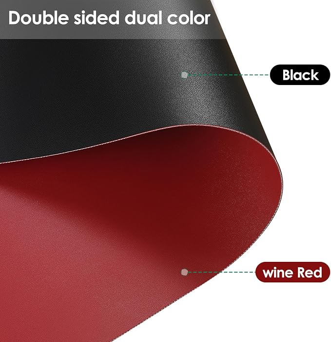 Leather Table Cover, 1.8mm Thick, 54x54 Inch Table Protector, Table Protector - Image 2