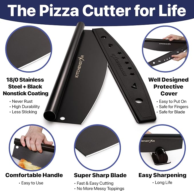 KitchenStar 16-Inch Pizza Cutter Rocker Blade - Image 3