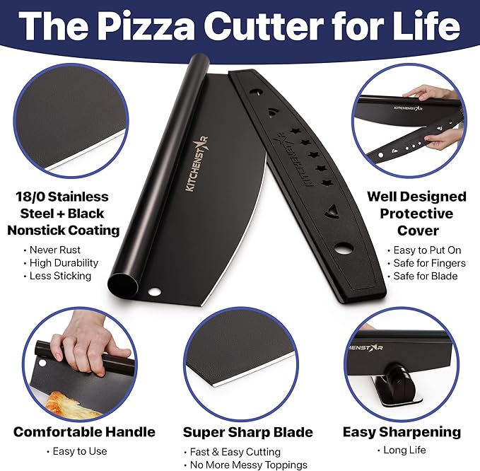 KitchenStar 18-Inch Pizza Cutter Rocker Blade - Image 3