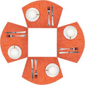 SHACOS Small Round Table Placemats Set of 4 Wedge Placemats Heat Resistant by SHACOS