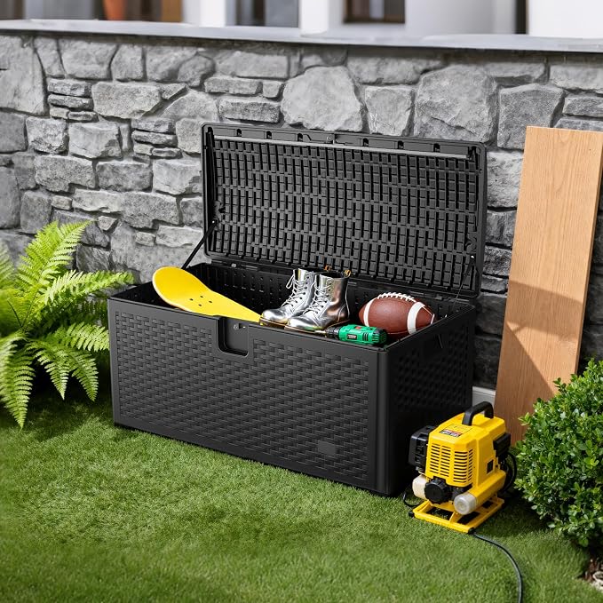 JEKO&JEKO 150 Gallon Outdoor Storage Box Set, Garden Tools, Outdoor Cushions - Image 7