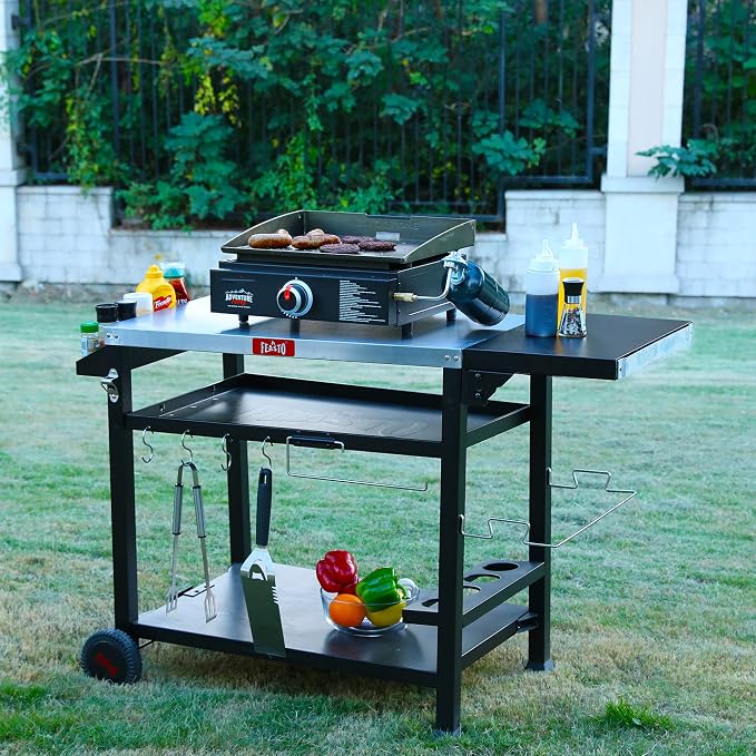 Outdoor Grill Table Cart, Pizza Oven Stand - Image 5