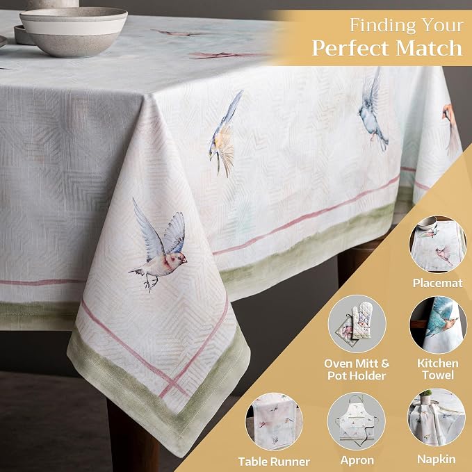 Maison d' Hermine Table Cloth Rectangle Table 100% Cotton 54 x 72 Inches - Image 5