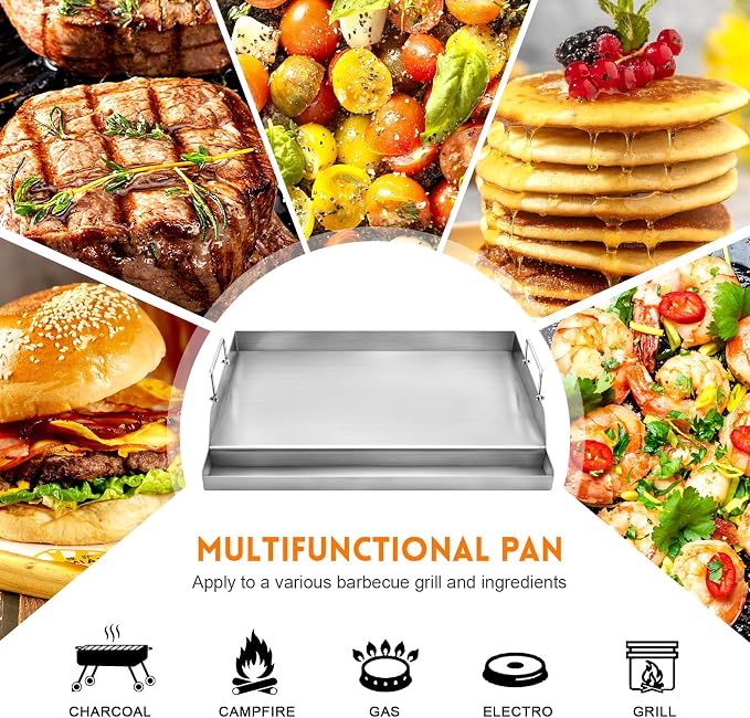 GGC Stainless Steel Griddle for Gas Grills, Universal Flat Top Griddle for Gas - Image 6