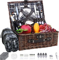 Neti Neti Wicker Picnic Basket for 4 by NetiNeti