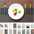 Placemats Set of 12 Vinyl/Plastic Woven Place Mats by Unknown