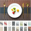 Placemats Set of 4 Vinyl/Plastic Woven Place Mats by Unknown