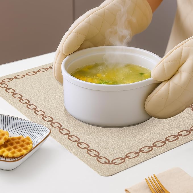 Placemats Set of 6, Heat Resistant & Waterproof Table Mats - Image 2
