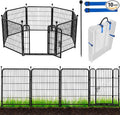 ADAVIN Tall Garden Fence, 48 in 10 Panels Heavy Duty Iron Metal Animal Barrier by ADAVIN