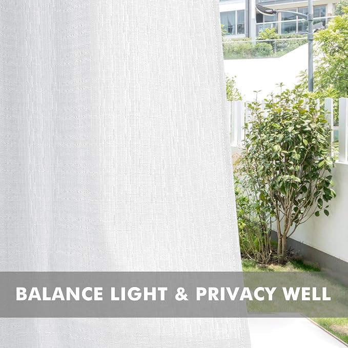 HolidayIdeas 4 Panels Linen Outdoor Curtains - Image 5