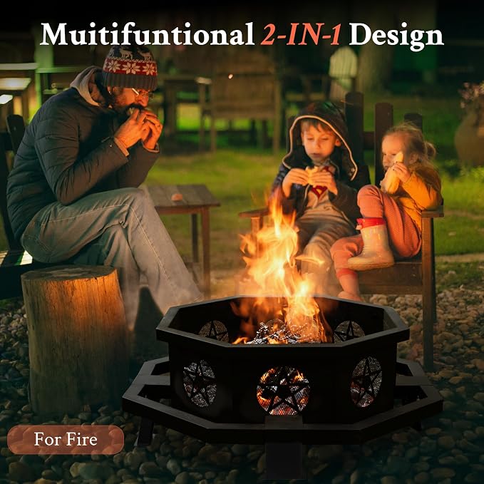 43 Inch Octagonal Fire Pit - Image 6