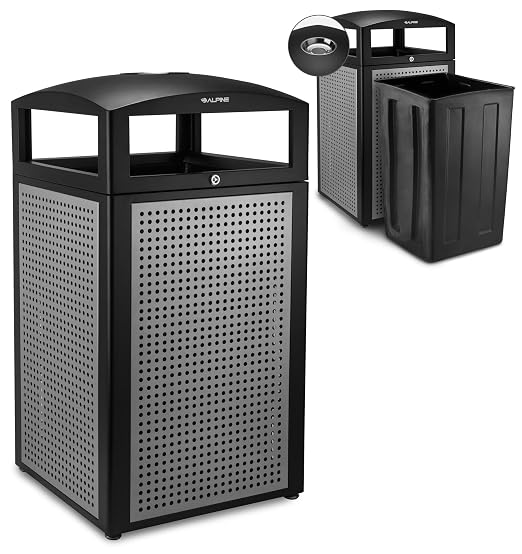 Alpine Outdoor Commercial Trash Can by AlpineIndustries