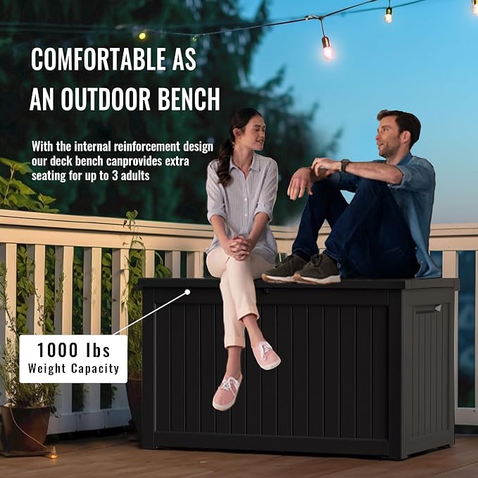 230 Gallon Outdoor Storage Box – Resin Deck Box - Image 3
