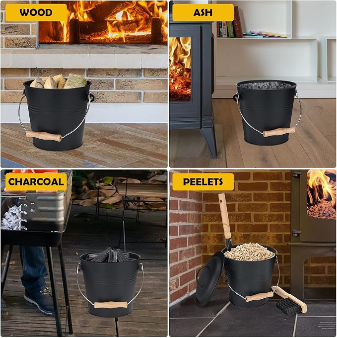 1.5-Gallon Metal Ash Bucket - Image 6