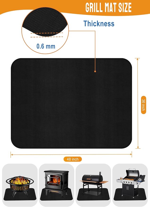 Large 48 x 36 inches Under Grill Mat - Image 7