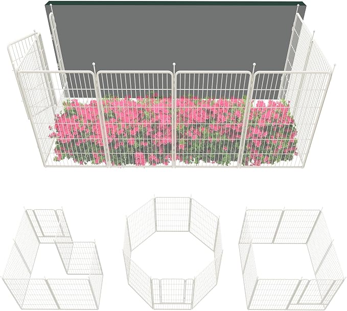 FXW Garden Fence Outdoor for The Yard – 45in x 18.2ft Heavy Duty Metal Animal by FXW