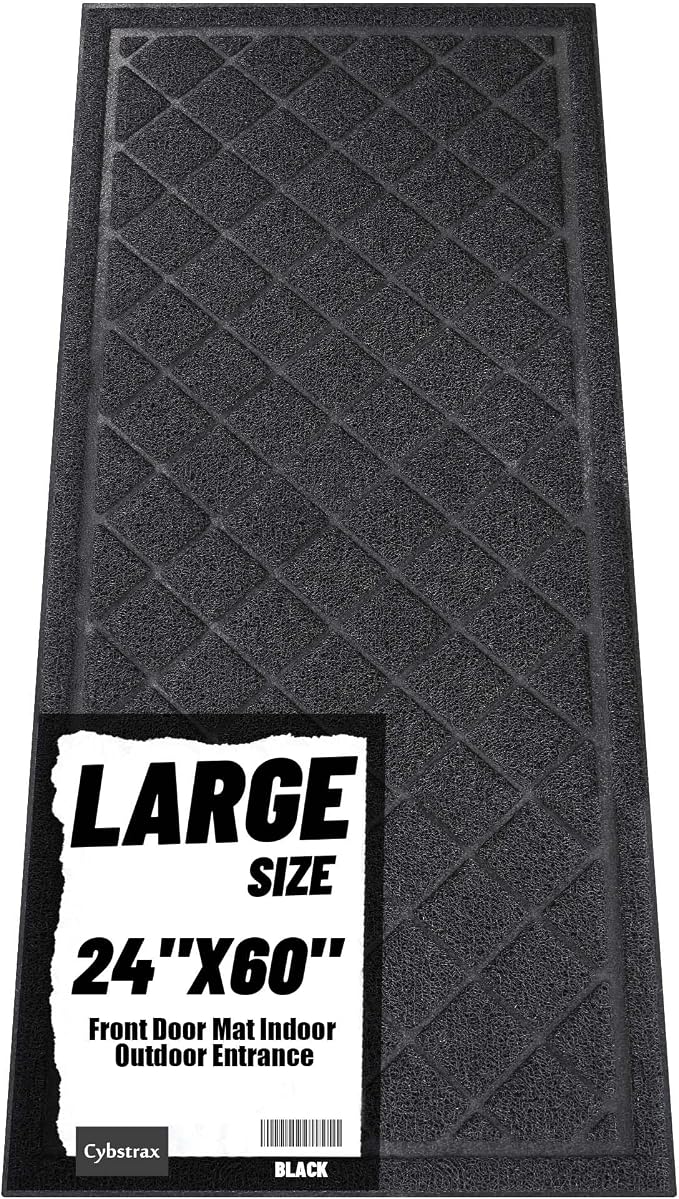 Front Door Mat Indoor Outdoor Entrance, Non-Slip Absorbent Entryway Mat by Unknown