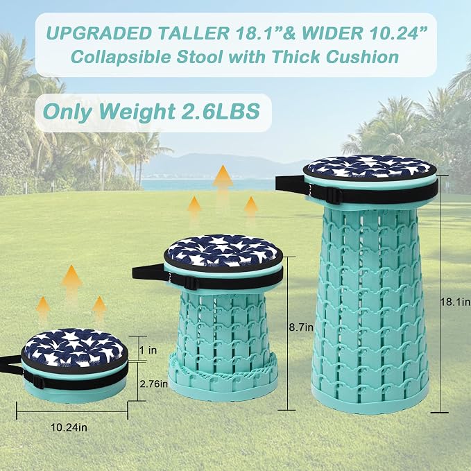 ALEVMOOM Upgraded Collapsible Stool - Image 3