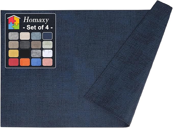 Homaxy Faux Leather Heat Resistant Placemats by Homaxy