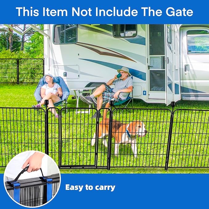 ADAVIN Tall Garden Fence Animal Barrier, 54 in Dog Fence Outdoor - Image 5