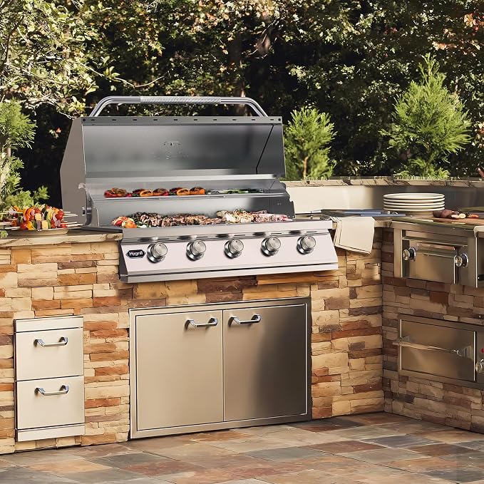 Hygrill 40-Inch Built In Grill, Stainless Steel 5-Burner Grill Head - Image 7