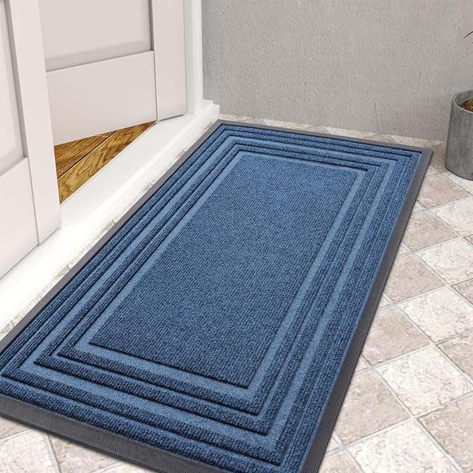 Buganda Front Door Mat Indoor Outdoor Entrance, Non-Slip Natural Rubber Doormats - Image 8