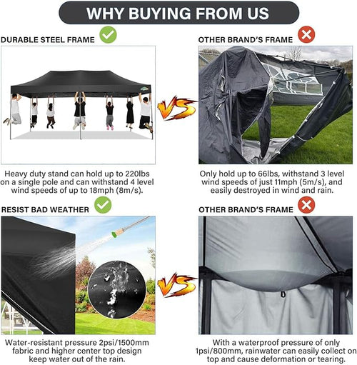 COBIZI 10x20 Pop up Canopy Tent 10x20 Canopy - Image 2
