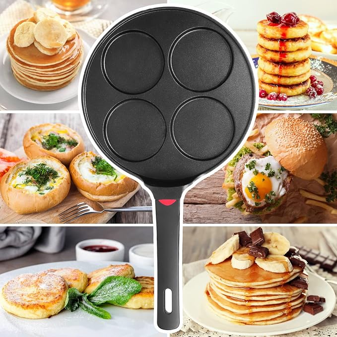 Pancake Pan Nonstick-Suitable for All Stovetops & Induction Cooker, 10.5 Inch - Image 5