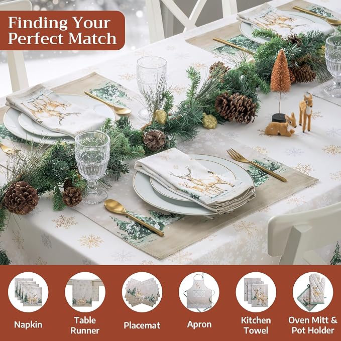 Maison d' Hermine Table Cloth Rectangle Table 100% Cotton 60 x 120 Inches Fall - Image 4